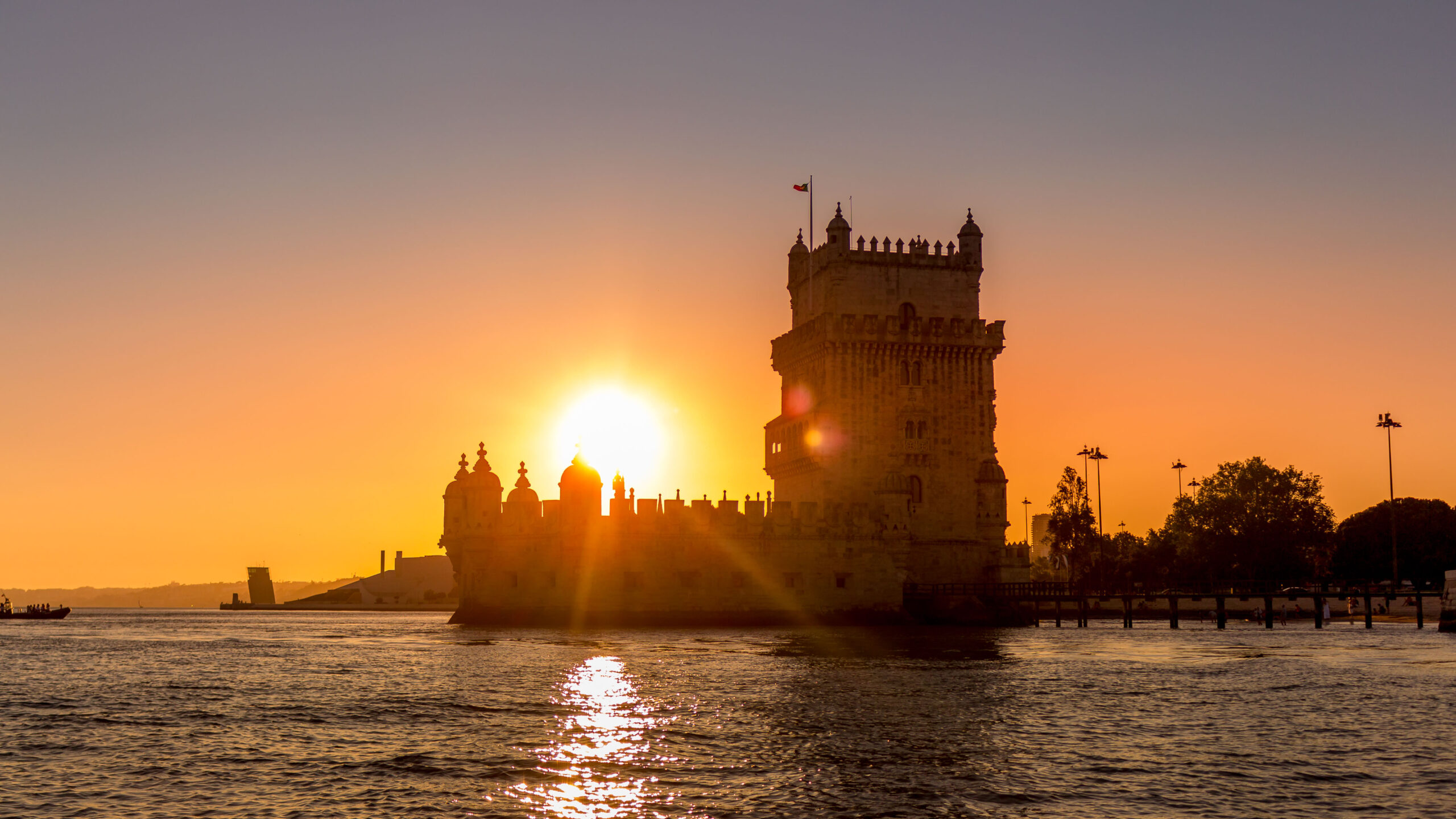 Portugal Lissabon Tower of Belem Sunset